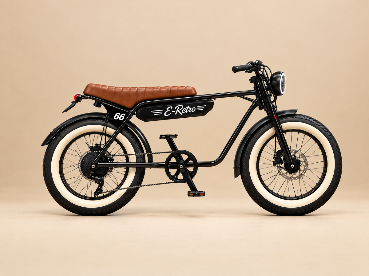 E-Retro electric bike in Classic Black