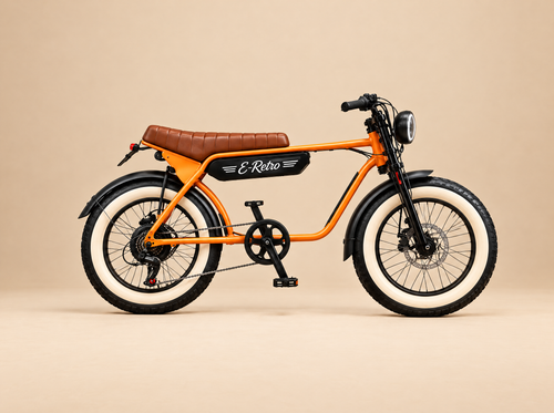 E-Retro electric bike in Orange