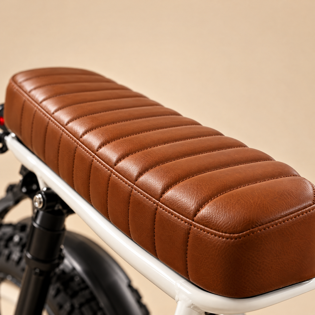E-Retro quilted brown seat